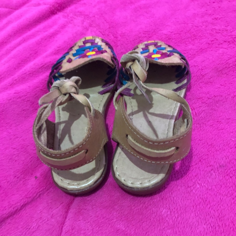 Little girls size u.s. 10 Lace up Huaraches